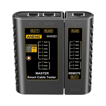 Cable Tester RJ45RJ11 5E 6 Networking Wire Cable Test Black