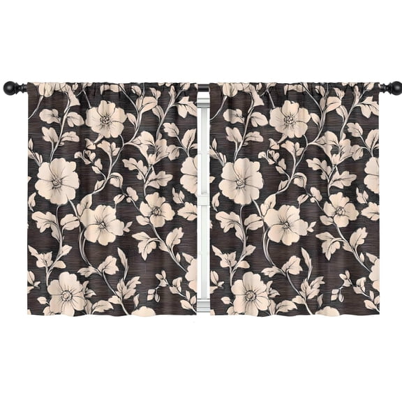 Blackout Kids Curtains,Pioneer Flower Floral Print Pattern Childrens Insulated Curtains Set Of 2,Bedroom Essentials,Toddler Room Decor 42"x54"