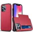 thumbnail image 3 of Slide Wallet Credit Card Slot Phone Case For iPhone 15 14 13 12 11 Pro X XR XS Max 7 8 Plus SE Armor TPU Shockproof Back Cover, 3 of 5
