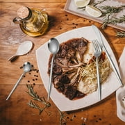 Antqov Stainless Steel Knife Fork and Spoon Set Western Steak Knife Cutlery Four-Piece Stainless Steel Knife Fork and Spoon Hotel High-grade Innovation Cutlery, Home Accessories