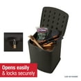 thumbnail image 3 of Rubbermaid Outdoor Upright Mini Deck Box, Mocha, 19.2 Gallon, 3 of 5