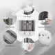thumbnail image 4 of Wall Mounted 1/2/3 Grid Shower Soaps Dispenser Large Capacity Body Soaps Storage Case for Washroom Hotel, 4 of 5
