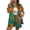 Cyan, variant on Youpwaven Women's 2-Piece Hawaii Vacation Set, Tropical Floral Print Short Sleeve Shirt and Shorts, Summer Beach Holiday Button Down Outfit, Casual Loose Fit Loungewear