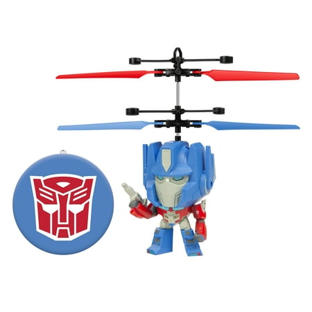 World Tech Toys Optimus Prime Big Head, 7.6-inch Sensor Controlled Helicopter for Kids Ages 6+