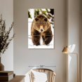 thumbnail image 3 of Elephant Stock Walking Grizzly Bear Wall Art - Vertical Multi Panel Canvas - Living Room Wall Decor - Animal Multi Panel - Brown And White Decor - 36" x 57", 3 of 8