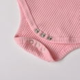 thumbnail image 4 of Newborn Baby Girl Clothes Solid Long Sleeve Ruffle Romper Pants Set 3PCS Fall Outfits Pink, 4 of 6