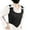 hgg216-Black, variant on Womens Vintage Asymmetrical Hem Overbust Corset Tie Front Lace-up Back Bustier Shapewear Top