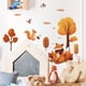thumbnail image 1 of Vinilos decorativos de animales del bosque para la habitación infantil | Pegatinas adhesivas de árboles y fauna | Decoración mural removible para sala de estar, dormitorio, guardería, 1 of 7
