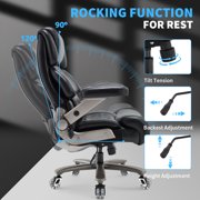 Big and Tall Office Chair 700lbs, High Back Executive Desk Chair with Adjustable 3D Arms&Lumbar Support for Back Pain, Heavy Duty Computer Chair with Strong Mental Base&Dual Rubber Wheels