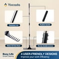 thumbnail image 4 of Yocada Thatch Rake 15.7" 16 Curved Tines 62" Adjustable Heavy Duty Stainless Steel Tool with Non-Slip Grip for Lawn Care, 4 of 9