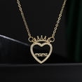 thumbnail image 4 of FENGGHAO Mothers Day Simple Design Copper Plated Zircon Necklace Fashion Love Pendant Jewelry Gift for Mom Women, 4 of 7