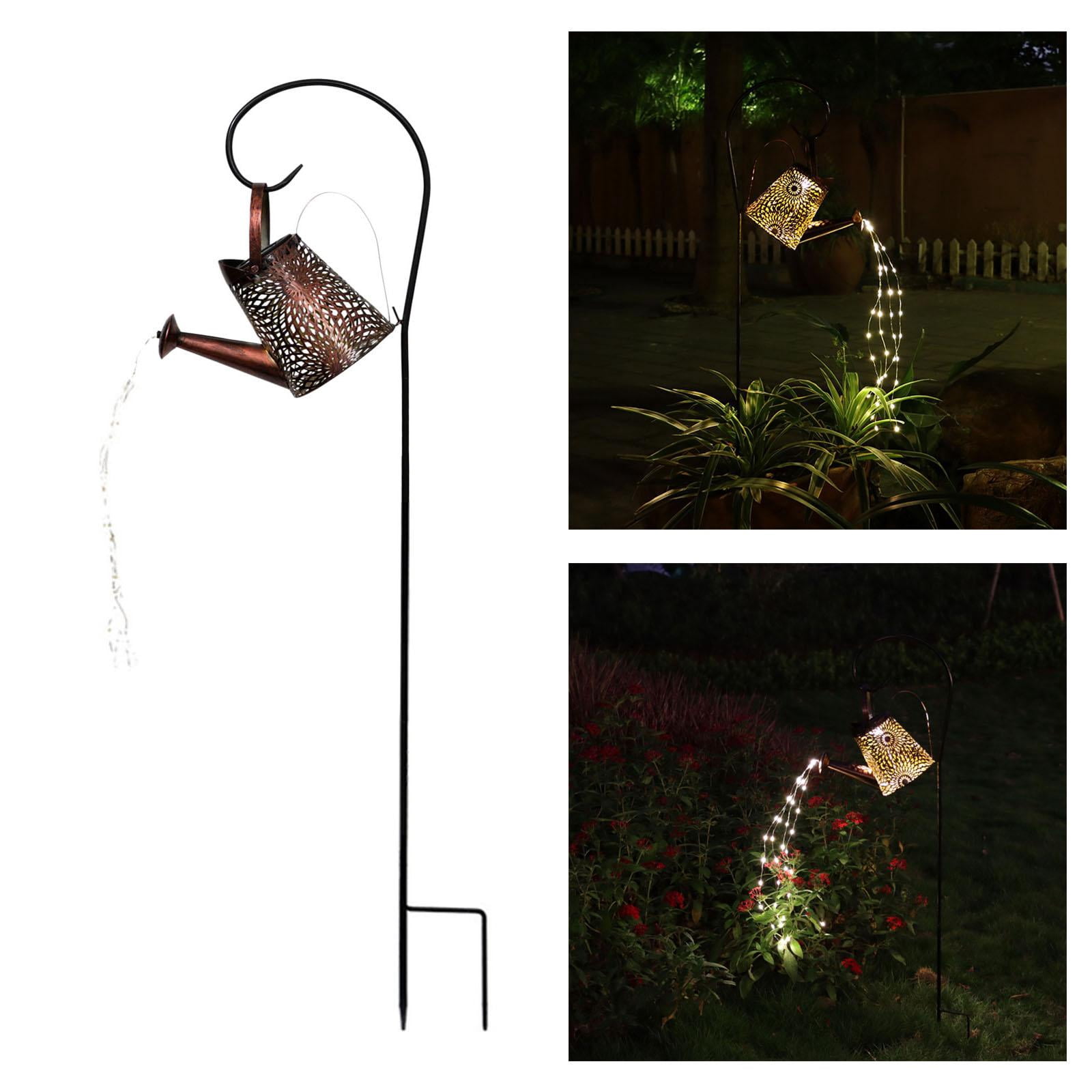 Fzaqwen Shower Garden Art LED Light Bunch Lights Fairy Waterproof Lights, Solar Watering Type D with stand
