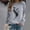 05 Gray, variant on YueHuiYing Women's Oversized Green Leaf Letter Print Crew Neck Long Sleeve St. Patrick's Day Versatile Hoodless Sweatshirt