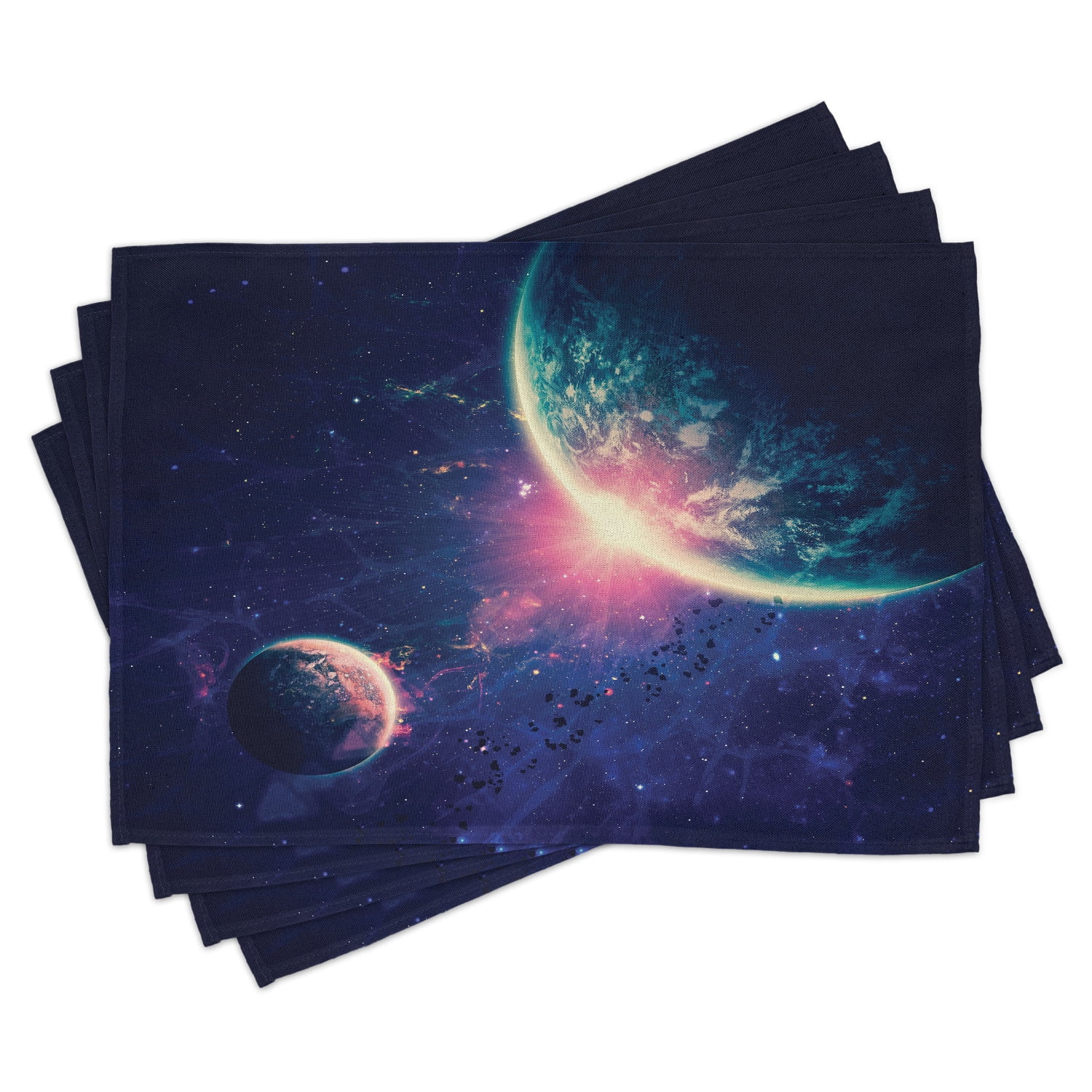 Ambesonne Outer Space Place Mats Set of 4, Doodle Style Astronau 並行輸入品 Ambesonne Space Place Mats Set Of 4 Sky Star Clusters | Desertcart