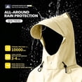 thumbnail image 2 of Women’s Long Length Heavy Duty Rain Coat Hooded Waterproof Raincoat for Outdoor Use, Wind Resistant Full Length Rain Jacket Loose Fit Adults Poncho Yellow, 2 of 6