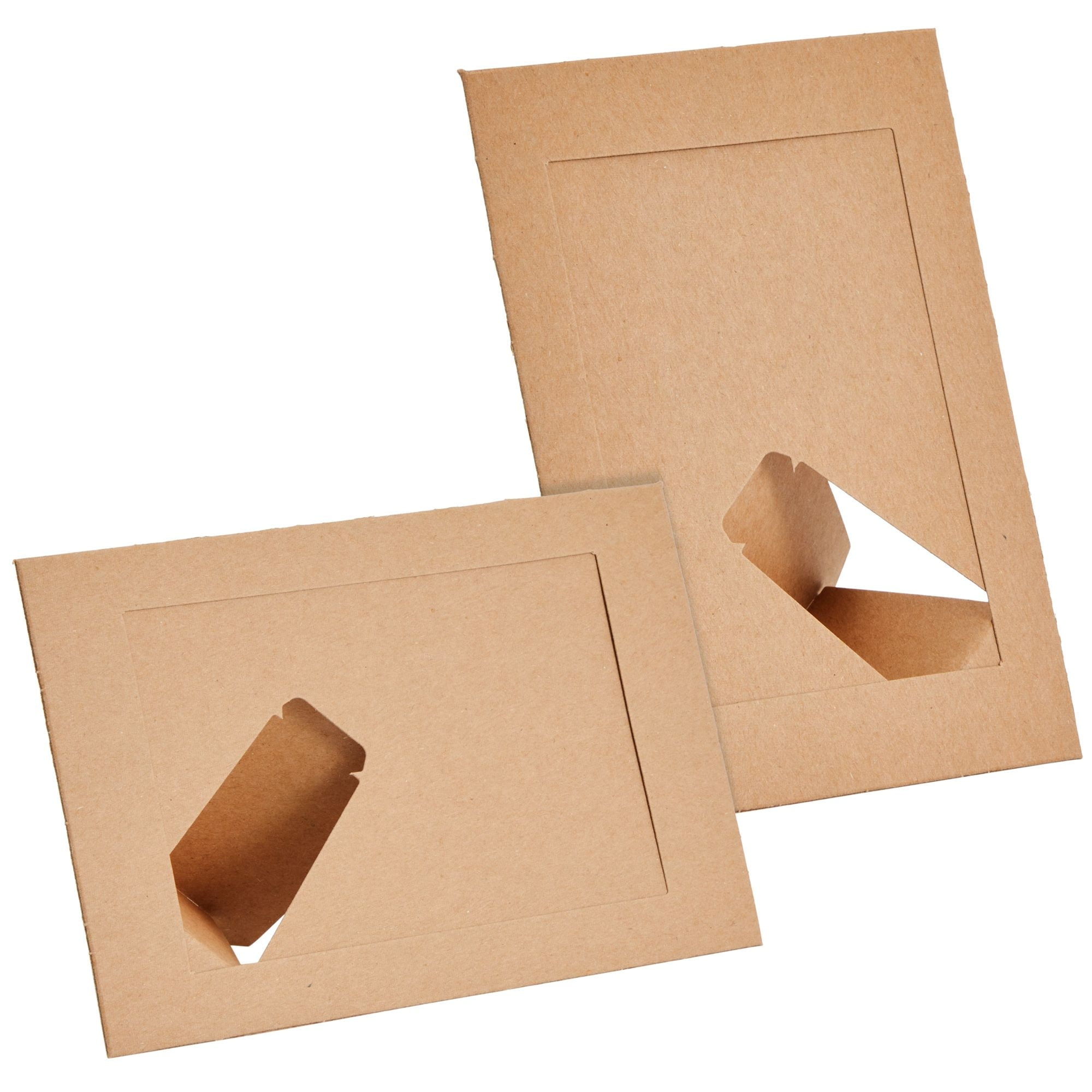 50-Pack Paper Picture Frames 4x6 Easel with Stand, Kraft Paper