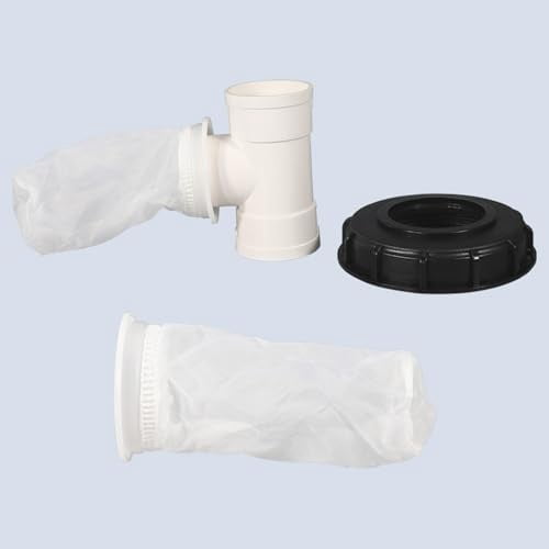 2 Pack IBC Water Tote Lid Filter Nylon Filter Screen Rainwater Barrel Leaf Catcher for Water Tank Cover Washable White