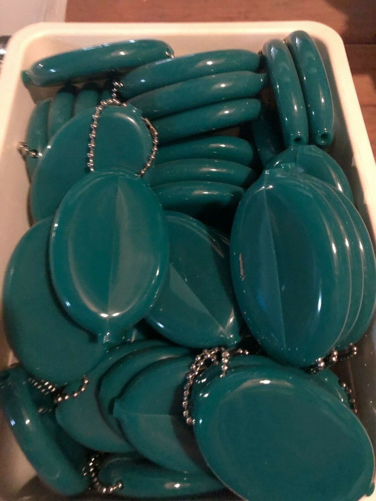 Rubber Coin Wallet Squeeze Vintage Purse Men Women with Chain Oval