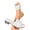 White, variant on Women Lace Chunky Low Heel Slippers Square Toe Faux Leather Breathable Comfortable Sandals For Summer, Black