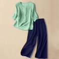 thumbnail image 2 of Bovemsi Linen Pants Women Fashion Clothes For Every Occasion Cotton Linen Cardigan Summer Chic Hiking Pants, 2 of 3