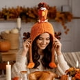 thumbnail image 4 of Thanksgiving Turkey Hat Turkey Head Costume Plush Gobbler Hat for Thanksgiving Trot Dress Up Party, Role Play and Carnival Cosplay, 4 of 5