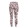 thumbnail image 6 of Renewold Love Leopard Print Pink Yoga Pants with Pockets for Women Stretch High Waisted Tummy Control Workout Tights Buttery Soft Graphic Leggings Sportswear Basic Pants, 3XL, 6 of 8