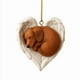 thumbnail image 1 of Herunwer Golden Retriever Glass Ornament for Christmas Tree, Personalized Goldens Dog Heart Hanging Ornaments Decorations for Home Car, Goldens Dog Mom Gifts, 1 of 4