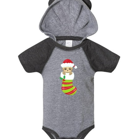 

Inktastic Christmas Sloth Sloth In Christmas Stocking Gift Baby Boy or Baby Girl Bodysuit