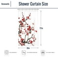 thumbnail image 2 of Red Floral Shower Curtain for Bathroom 60Wx72L Inch Cherry Blossom Flower Plum Asian Japanese Aesthetic Watercolor Traditional Weeping Branch Ink Scenery Waterproof Polyester Fabric Bathtub, 2 of 6
