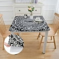 thumbnail image 2 of Acheng Intricate Line Drawings Square Tablecloth for Picnic Dining Kitchen Farmhouse 100% Polyester Fiber 46*46, 2 of 8