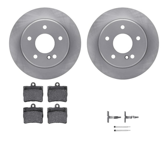 Dynamic Friction Company Rear Brake Rotors with 5000 Advanced Brake Pads includes Hardware 6512-63271