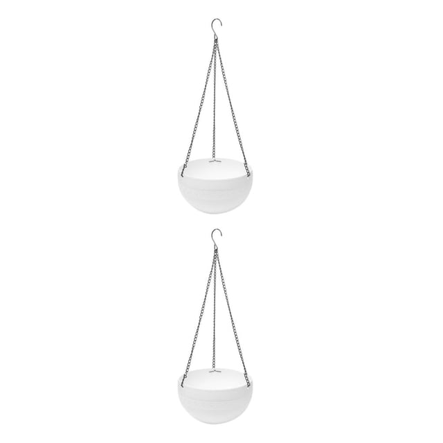 Guardoinrt 2pcs/set Easy To Plant And Care For Hanging Flower Pots For Indoor And Outdoor white 2Set