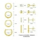 thumbnail image 2 of Aretes De Laminado Oro 14k para Mujer Arracadas Huggies Moda 8 PARES, 2 of 3