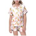 thumbnail image 2 of MIASHUI Ensemble de Pyjamas Peints en Forme d'Œuf de Pâques pour Enfants Garçons Filles Lapin Vêtements de Nuit, Rose, 8-9 Ans, 2 of 4