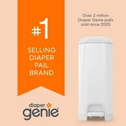 Diaper Genie Select Gift Set,White,Stainless Steel,1 Diaper Pail,2 Jumbo Square Refills-1620 Count, Infant