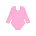 thumbnail image 4 of Manyakai Kids Girls Ballet Dance Leotard Long Sleeve Fleece-Lined Bodysuit Costume Gymnastic Yoga Pink 170, 4 of 7