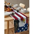 thumbnail image 3 of Table Runner Dresser Scarf 13 x 90 Inch Bald Eagle American Flag Retro Countryside Independence Day Table Runners Non-Slip Heat Resistant Kitchen Dining Table Decor for Indoor Outdoor, 3 of 7