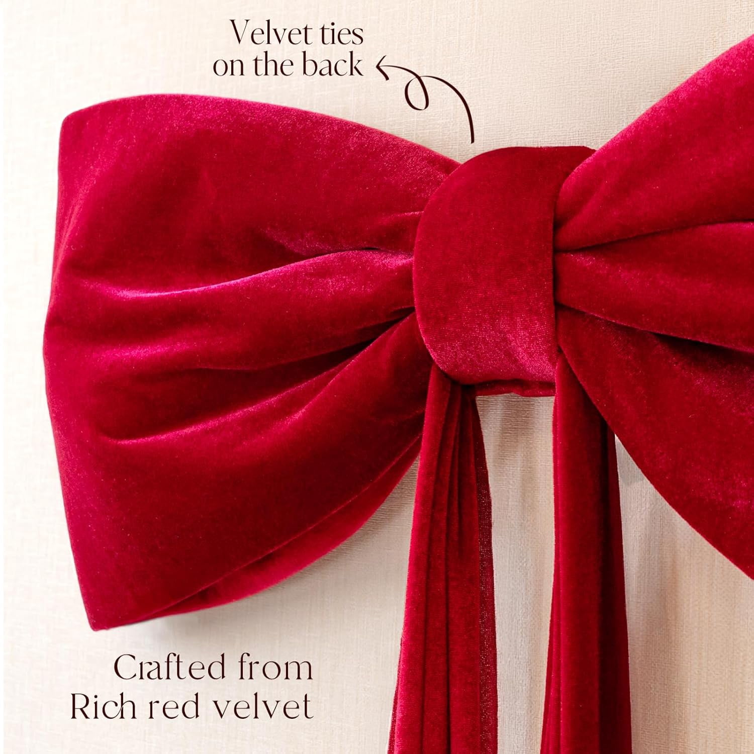 6 Ft Big Christmas Bows for Christmas Tree ,Indoor Christmas Decorations Home Room Party Hanging Decor