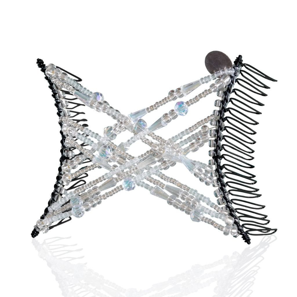 Stretch Hair Clip Double Comb for Fine Thin Hair, All Ages (Medium