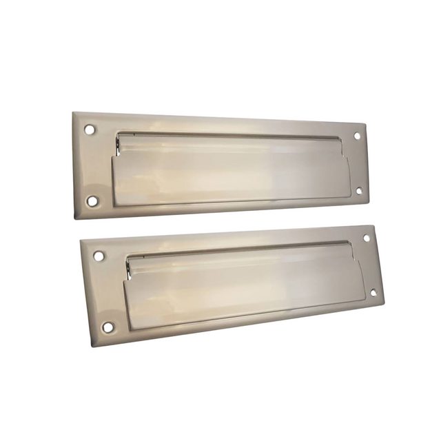 QCAA Solid Brass Mail Slot, with Solid Brass Interior Back Plate, 10" x