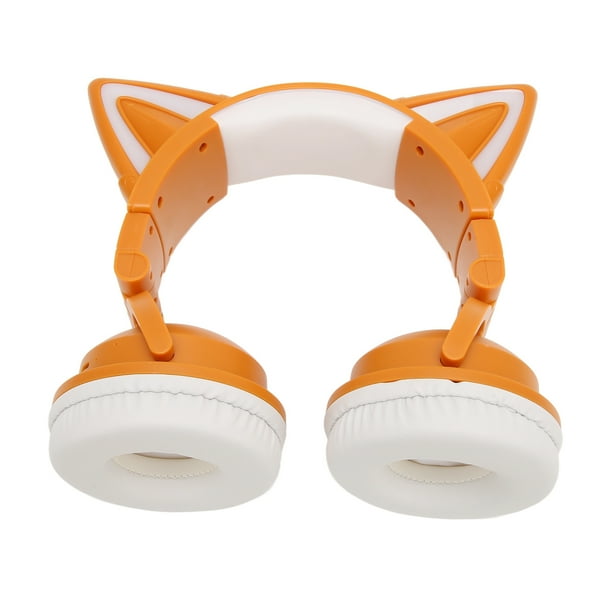 Auricular, Sonido Estéreo del Oído Gato auriculares de alta sensibilidad auricular lindo micrófono incorporable cable LED de 3,5 mm
