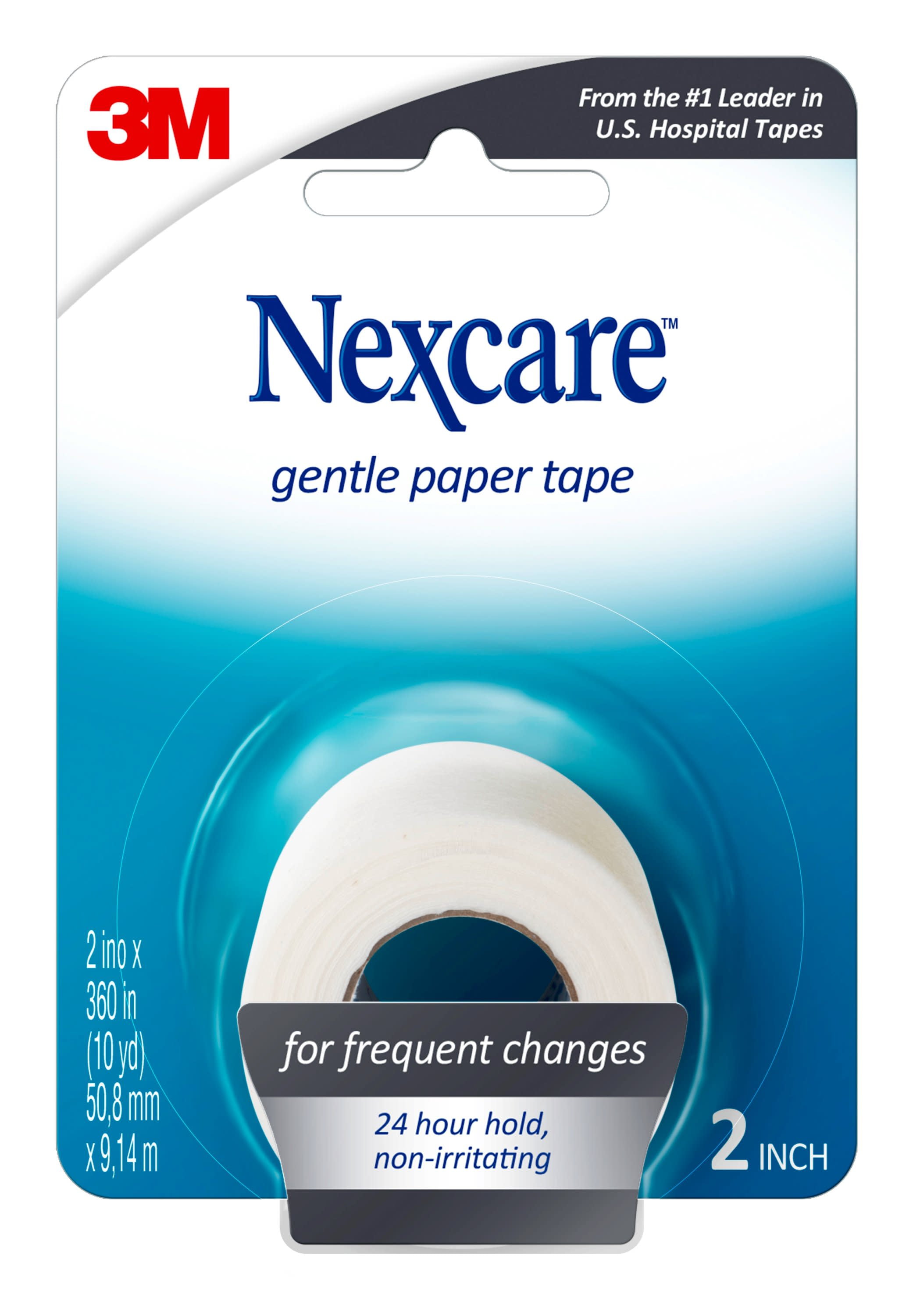 Two Gentle Paper Tape 2.5 cm x 914cm (1 x 360) per roll, Hypoallergenic  Medical Tape, Rejuveness Tape (2 inches x 33 feet) 