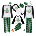 thumbnail image 3 of Pijama familiar a juego de Navidad, conjunto de pijama a cuadros verdes, colgante familiar, diseño exclusivo, 2023, 3 of 3