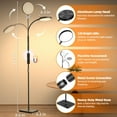 thumbnail image 6 of Floor Lamp, Adjustable Height Floor Lamps for Living Room Bedroom, 120 LED Super Bright Standing Lamp Remote & Touch Control Dimmable Gooseneck Tall Stand Reading Lamp for Office Craft, Gold, 6 of 9