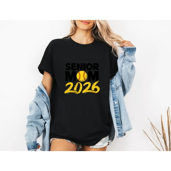 Softball Class Of 2026 Senior Mom Mother Game Day High School Player T-Shirt