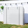 thumbnail image 6 of Walk-in Portable Greenhouse Small Greenhouse for Outdoors with UV-resistant PE Cover, 6.6' x 2.5' x 5.6' White, 6 of 12