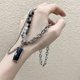 thumbnail image 5 of Guardurnaity Collar Colgante de acero de titanio Unisex Pareja Joyería Rosario múltiple Enlace Collares largos Joyas Cristal Negro Ropa, zapatos y accesorios Miscelánea Guardurnaity AP014859-01, 5 of 6