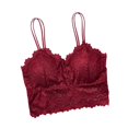 thumbnail image 2 of Spaghetti Straps Beauty Back Lady Bra Wire Free Flower Pattern Lace Push Up Stretchy Bra for Jogging Royal Blue L, 2 of 13