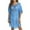 Blue, variant on IROINNID Summer Dresses for Women Cover UP Soild Color Beach Dresses with Round Neck and Short Sleeve Casual Summer Sun Dresses