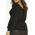 thumbnail image 4 of Simply Be Women's Plus Size Scuba Long Sleeve Sweetheart Neckline Top, 4 of 5